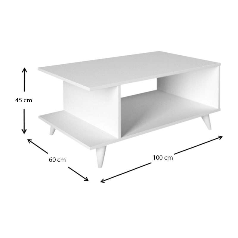 Τραπεζάκι σαλονιού χρώμα λευκό 4