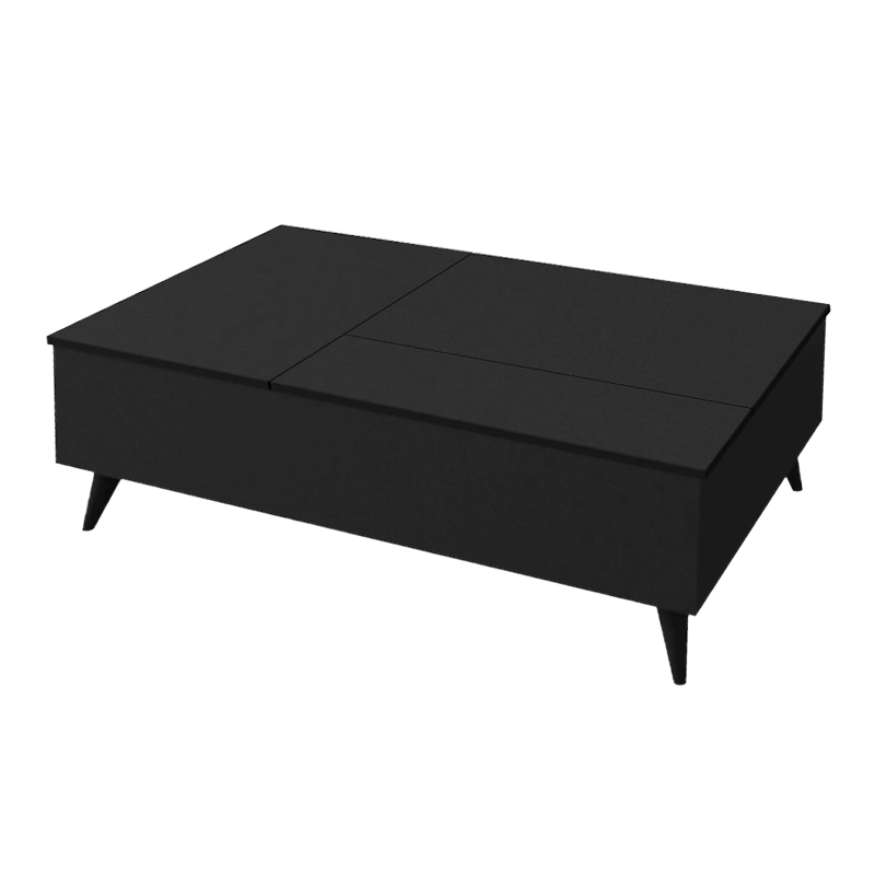 Τραπεζάκι σαλονιού με σερβιτόρο χρώμα μαύρο 6