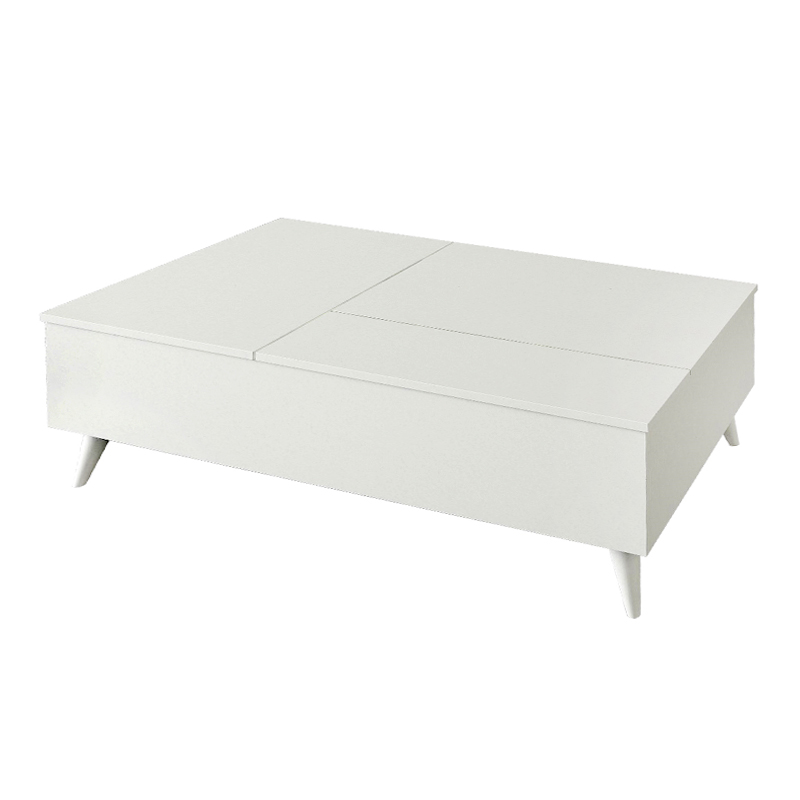 Τραπεζάκι σαλονιού με σερβιτόρο χρώμα λευκό 6