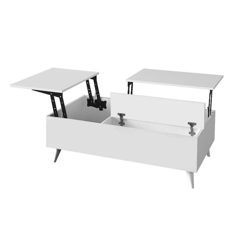 Τραπεζάκι σαλονιού με σερβιτόρο χρώμα λευκό 7