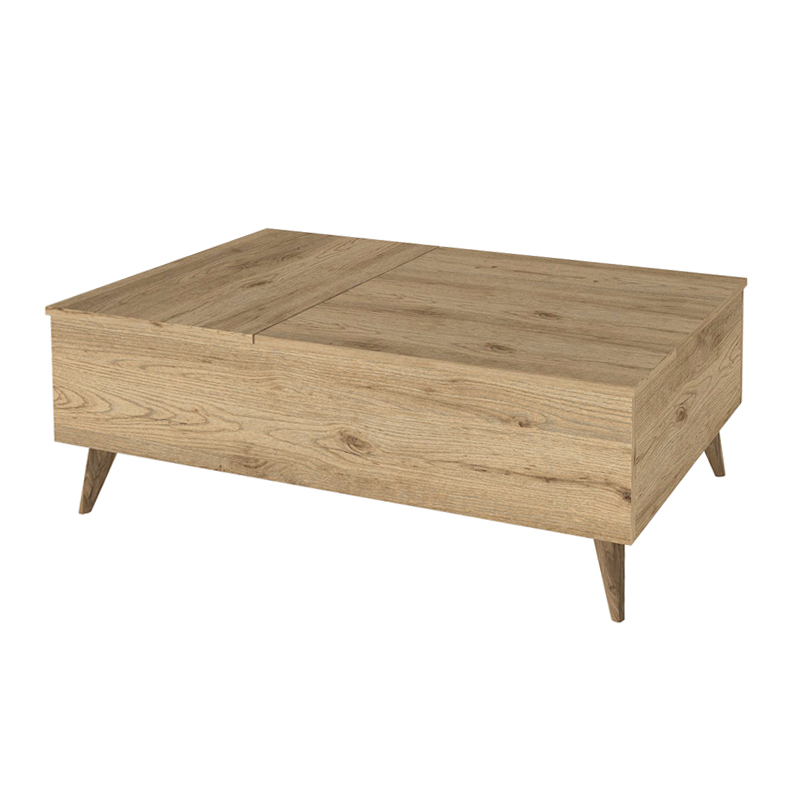 Τραπεζάκι σαλονιού με σερβιτόρο χρώμα oak 6