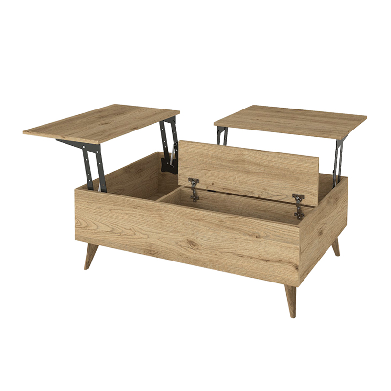 Τραπεζάκι σαλονιού με σερβιτόρο χρώμα oak 7