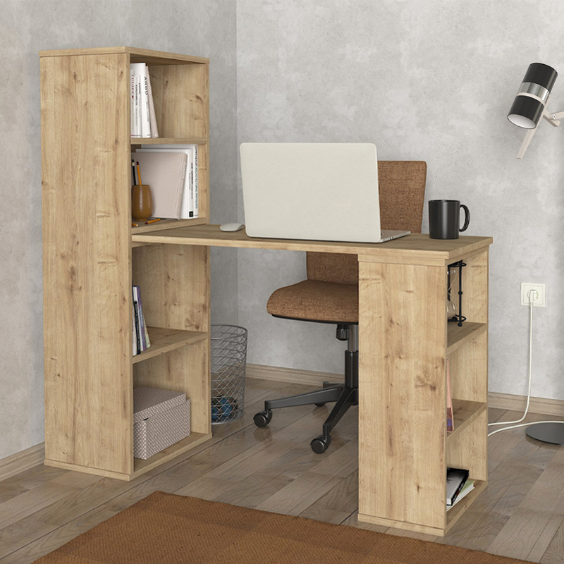 Γραφείο εργασίας πολυμορφικό χρώμα oak 5