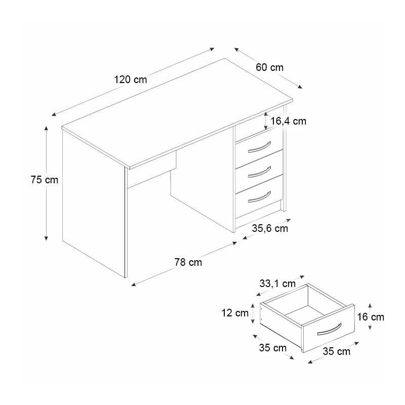 Γραφείο εργασίας χρώμα καρυδί 6