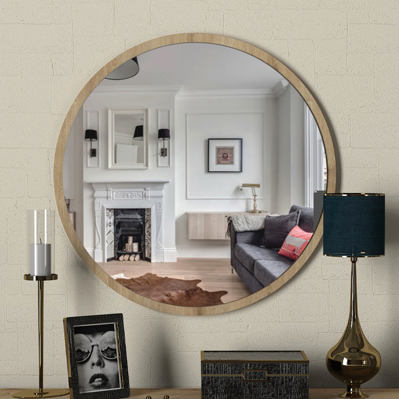 Καθρέπτης τοίχου Μegapap χρώμα oak