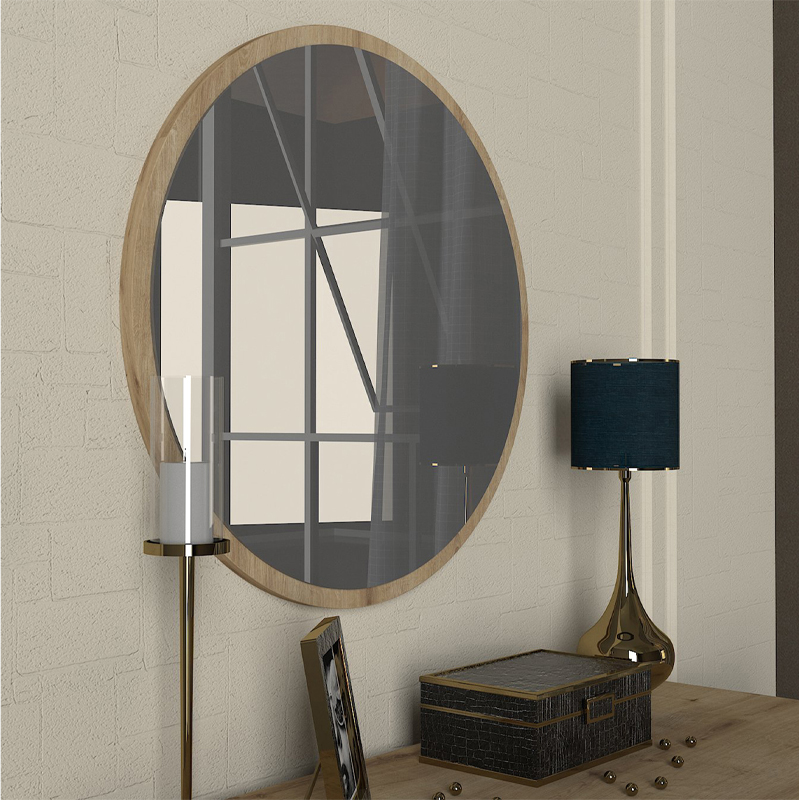 Καθρέπτης τοίχου Μegapap χρώμα oak 2