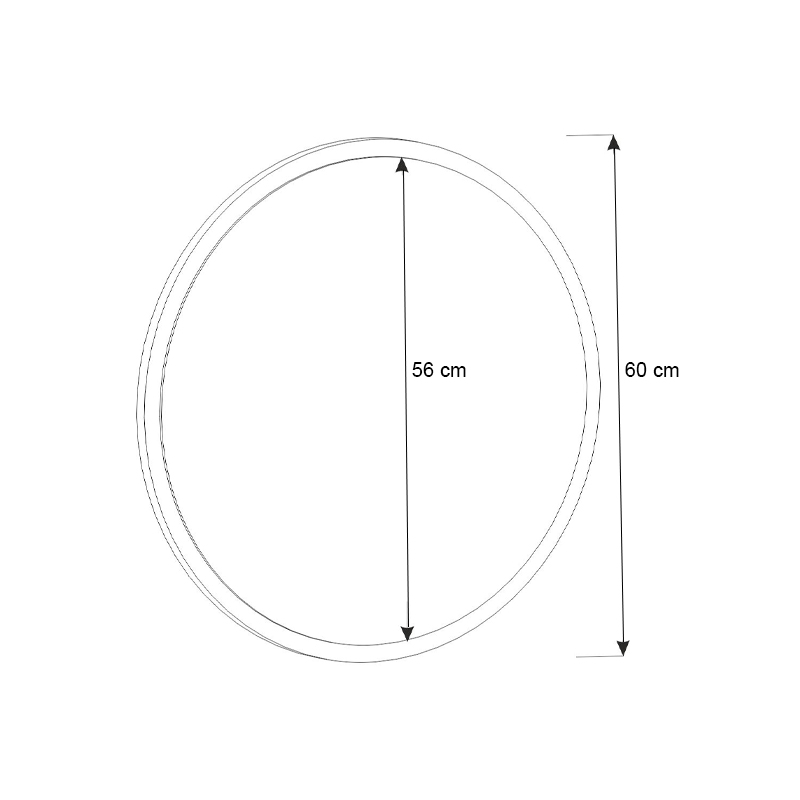 Καθρέπτης τοίχου Μegapap χρώμα oak 4