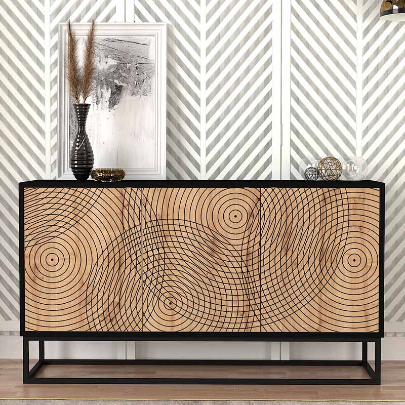 Μπουφές χρώμα μαύρο - oak 3