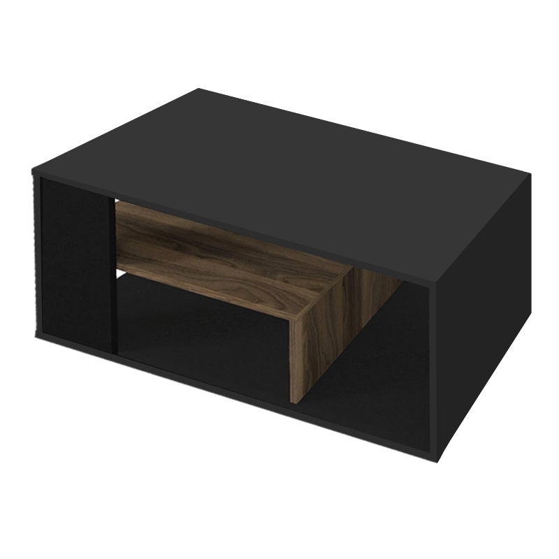 Τραπεζάκι σαλονιού χρώμα μαύρο - καρυδί 5