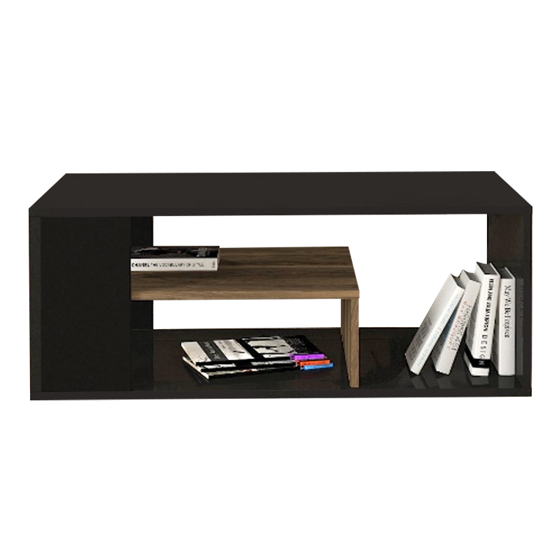 Τραπεζάκι σαλονιού χρώμα μαύρο - καρυδί 6