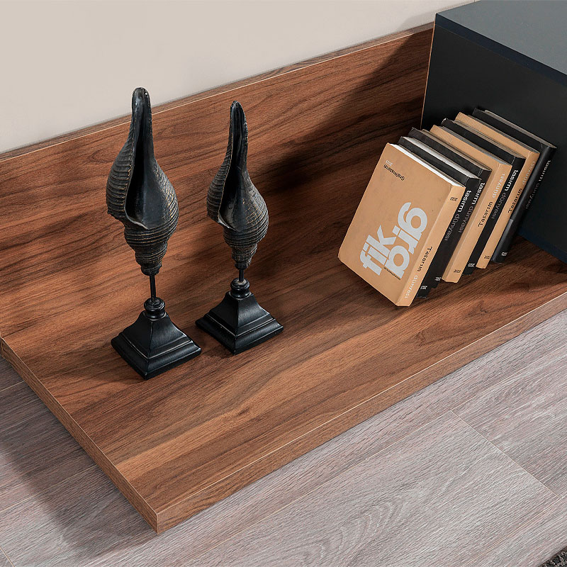 Έπιπλο τηλεόρασης επεκτεινόμενο χρώμα καρυδί - ανθρακί 4