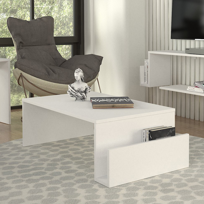 Τραπεζάκι σαλονιού χρώμα λευκό 5