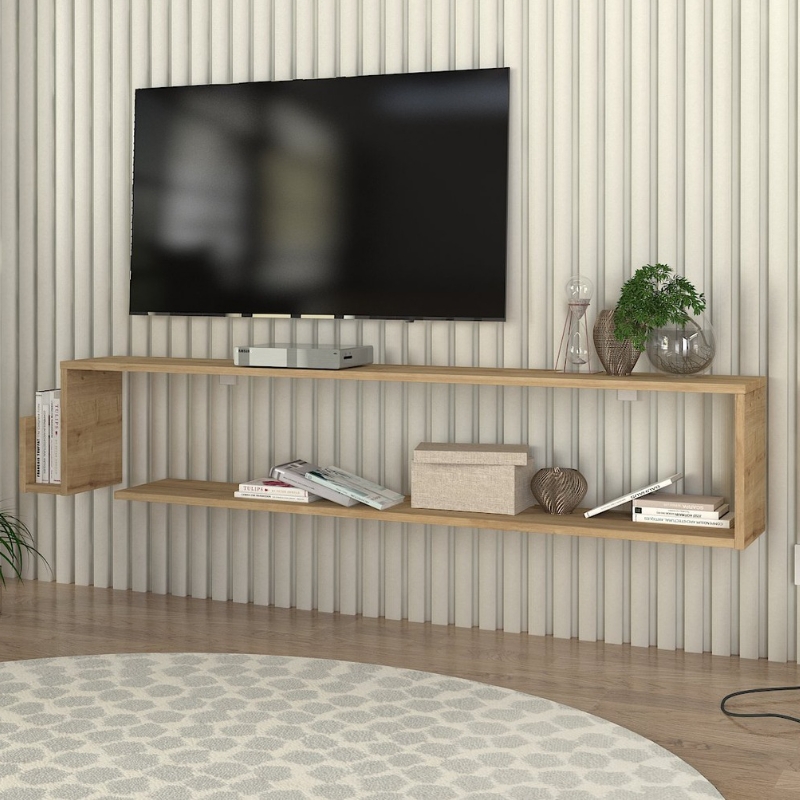 Έπιπλο τηλεόρασης επιτοίχιο χρώμα oak
