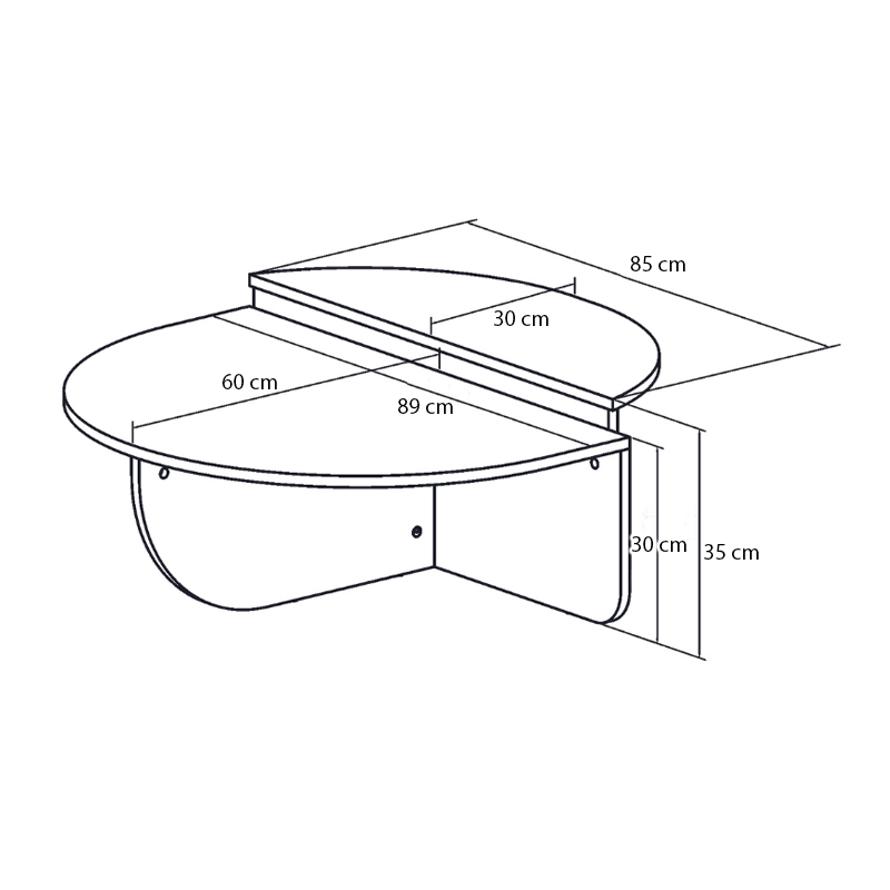 Τραπεζάκι σαλονιού χρώμα oak Ø85x35εκ. 7