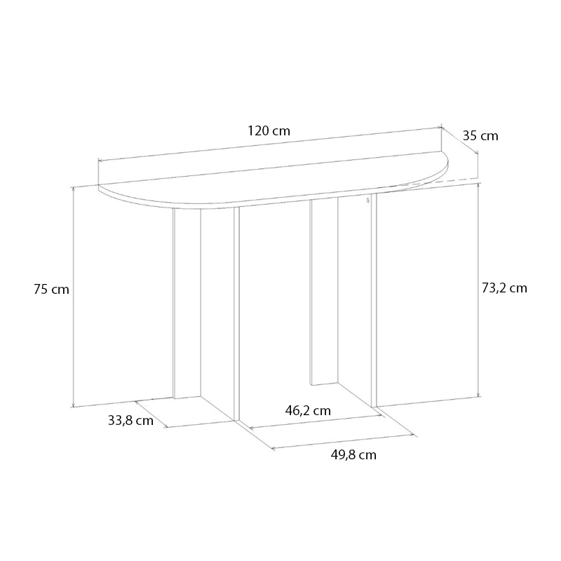 Κονσόλα χρώμα καρυδί 6