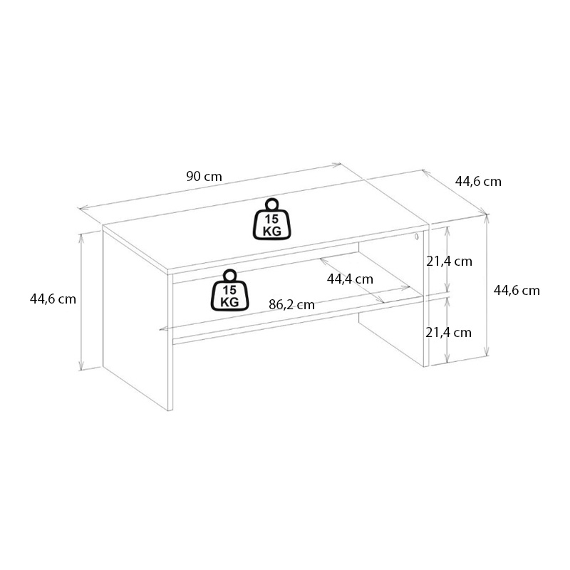 Τραπεζάκι σαλονιού χρώμα oak 8