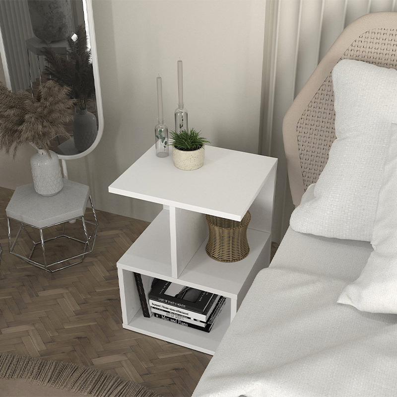 Κομοδίνο - Τραπεζάκι βοηθητικό χρώμα λευκό 4