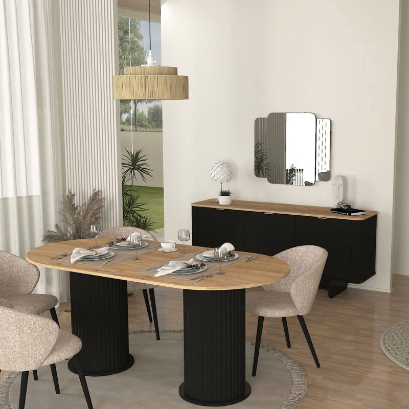 Μπουφές χρώμα μαύρο - oak 4