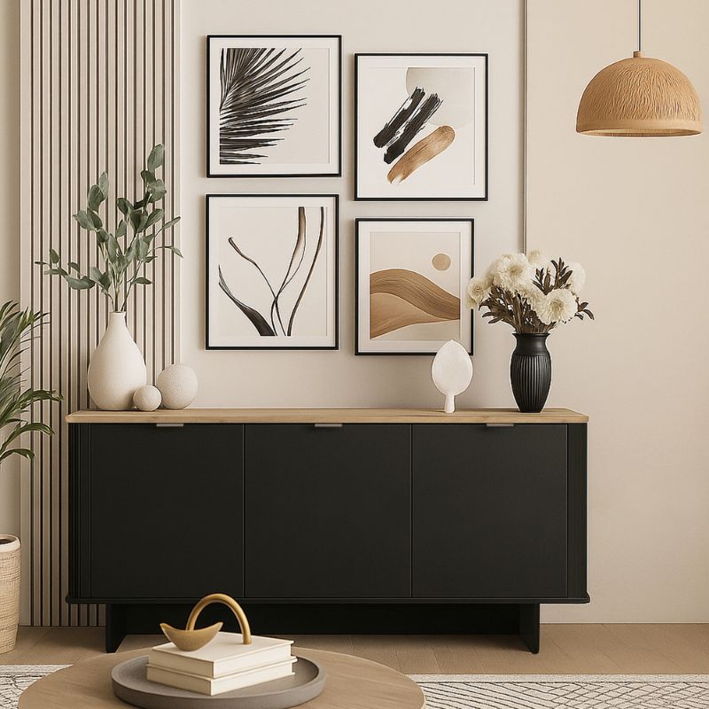 Μπουφές χρώμα μαύρο - oak 5