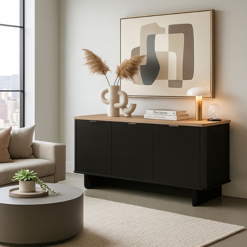 Μπουφές χρώμα μαύρο - oak 6