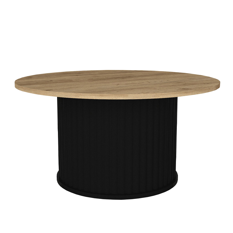 Τραπεζάκι σαλονιού χρώμα μαύρο - oak Ø85x43,2εκ. 7