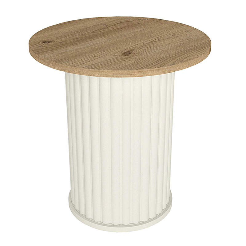 Τραπεζάκι βοηθητικό χρώμα ivory - oak Ø50x53,2εκ. 4