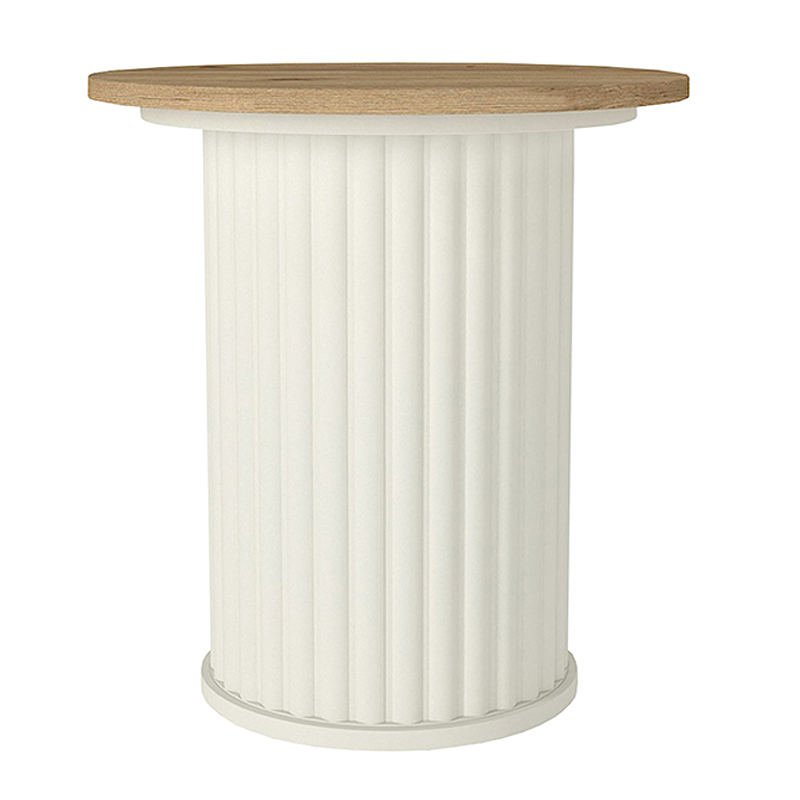 Τραπεζάκι βοηθητικό χρώμα ivory - oak Ø50x53,2εκ. 5