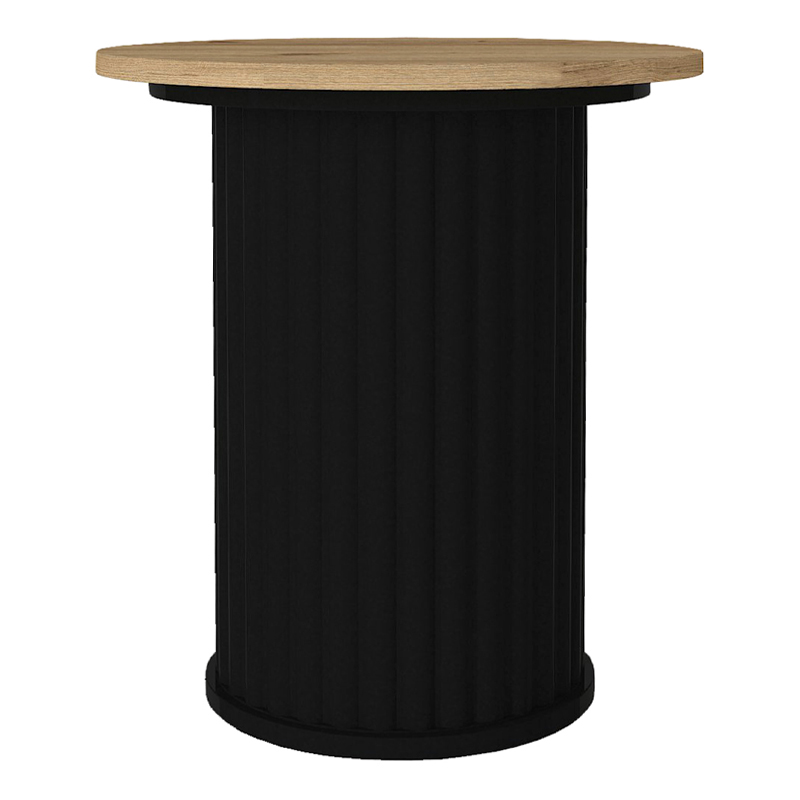 Τραπεζάκι βοηθητικό χρώμα μαύρο - oak Ø50x53,2εκ. 7