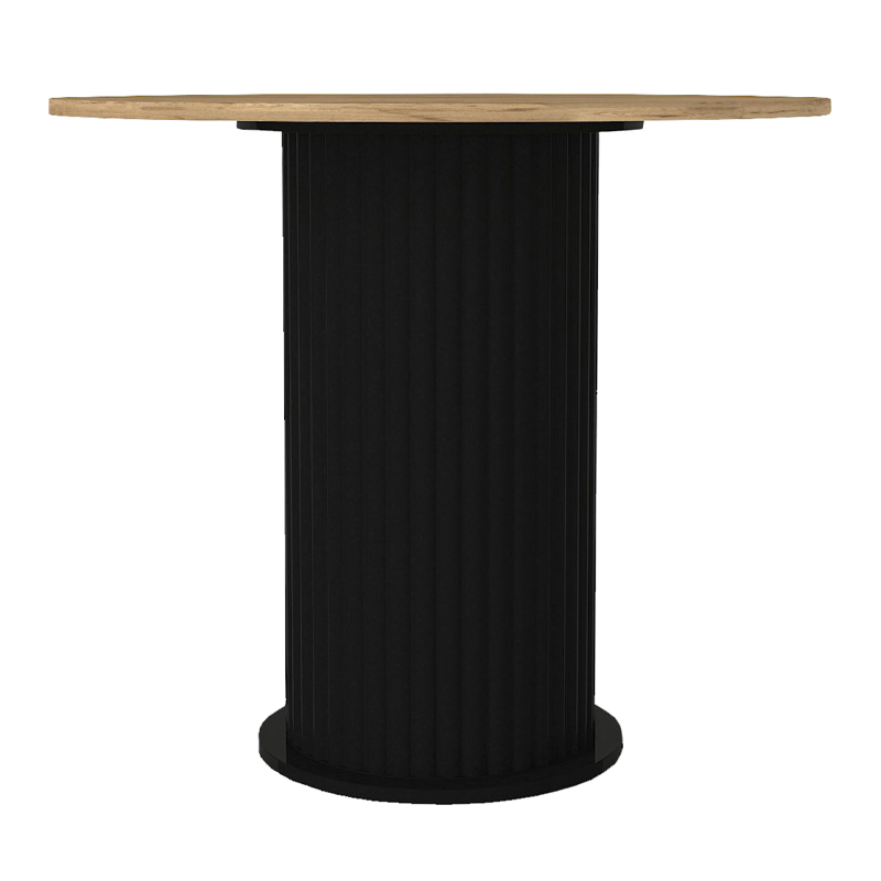 Τραπέζι χρώμα μαύρο - oak Ø90x77,7εκ. 8