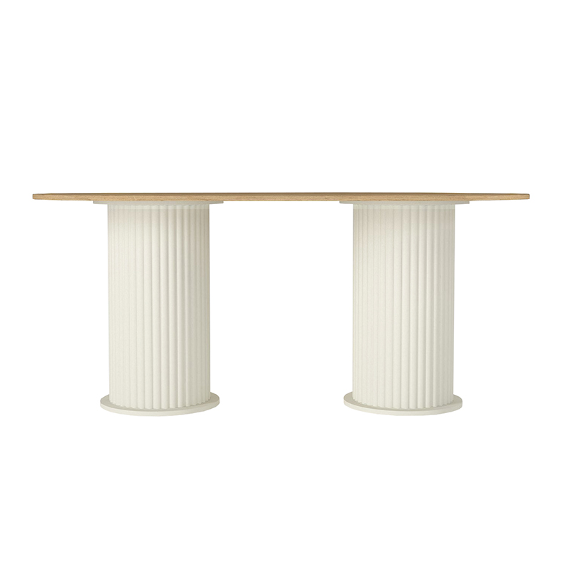 Τραπέζι χρώμα ivory - oak 6