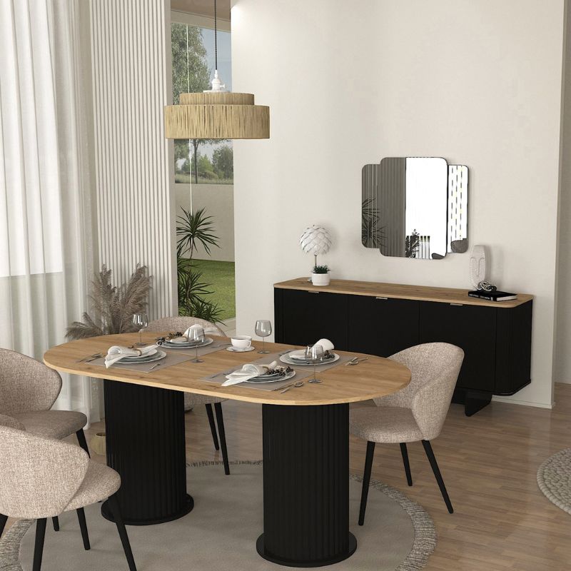 Τραπέζι χρώμα μαύρο - oak 4