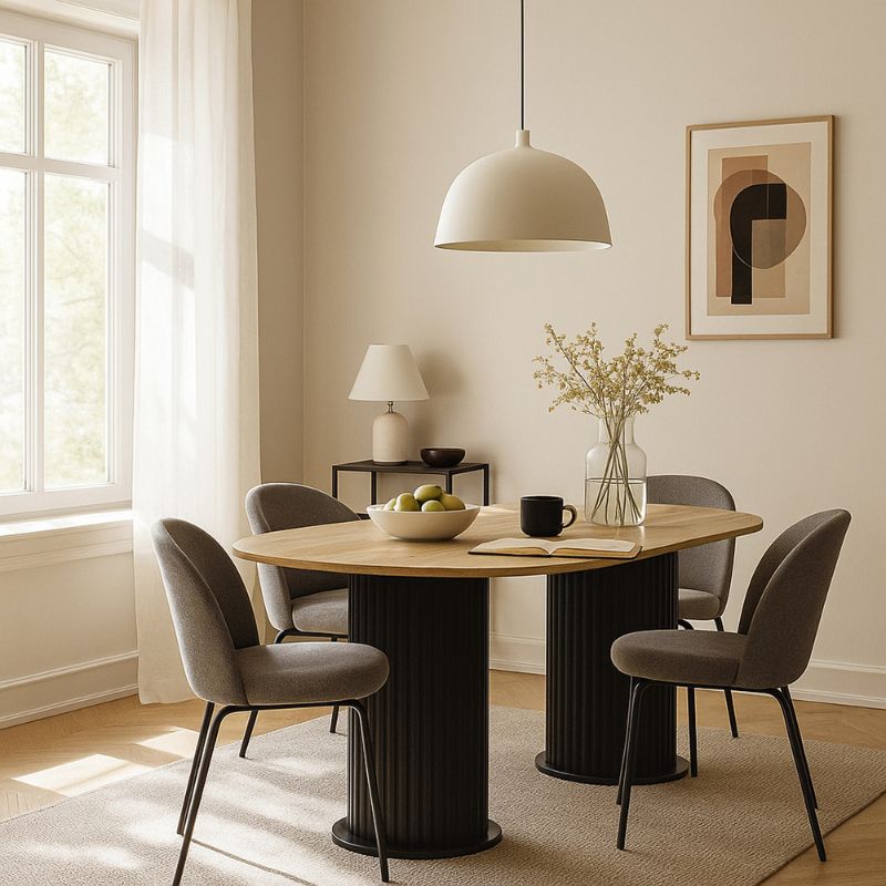 Τραπέζι χρώμα μαύρο - oak 5