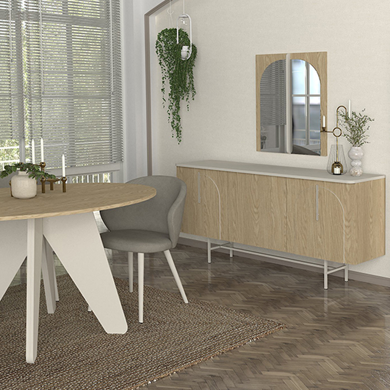 Μπουφές χρώμα oak - sandstone 5