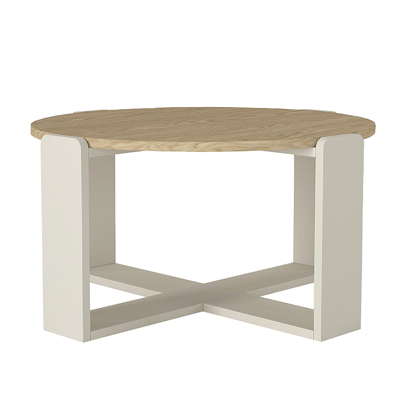 Τραπεζάκι σαλονιού χρώμα oak - sandstone Ø70x38εκ. 5