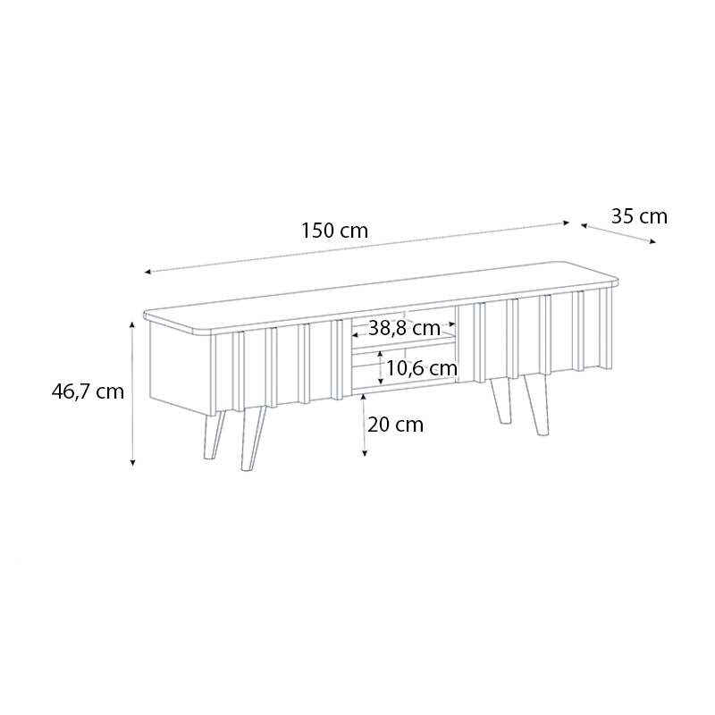 Έπιπλο τηλεόρασης χρώμα oak 7