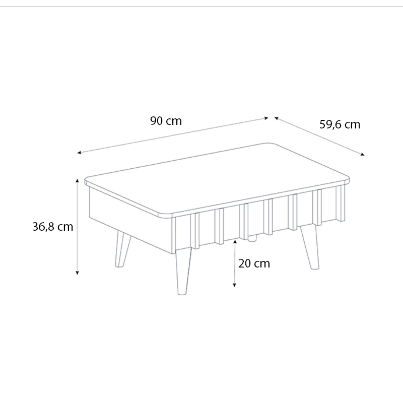 Τραπεζάκι σαλονιού χρώμα oak 8