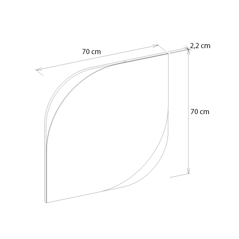 Καθρέπτης τοίχου Μegapap χρώμα oak - ανθρακί 6