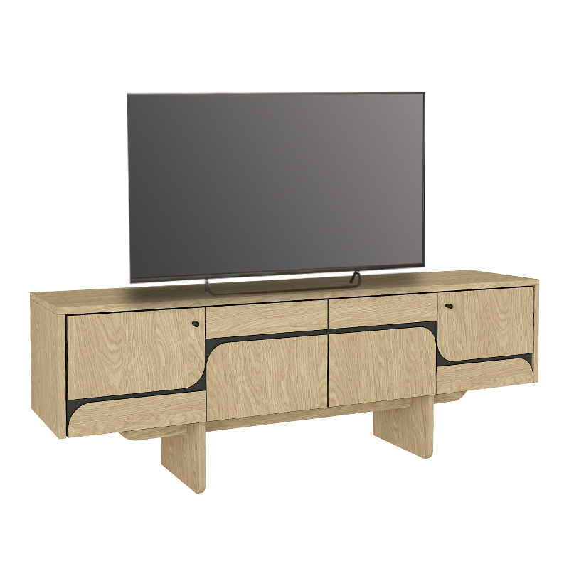 Έπιπλο τηλεόρασης χρώμα oak - ανθρακί 6