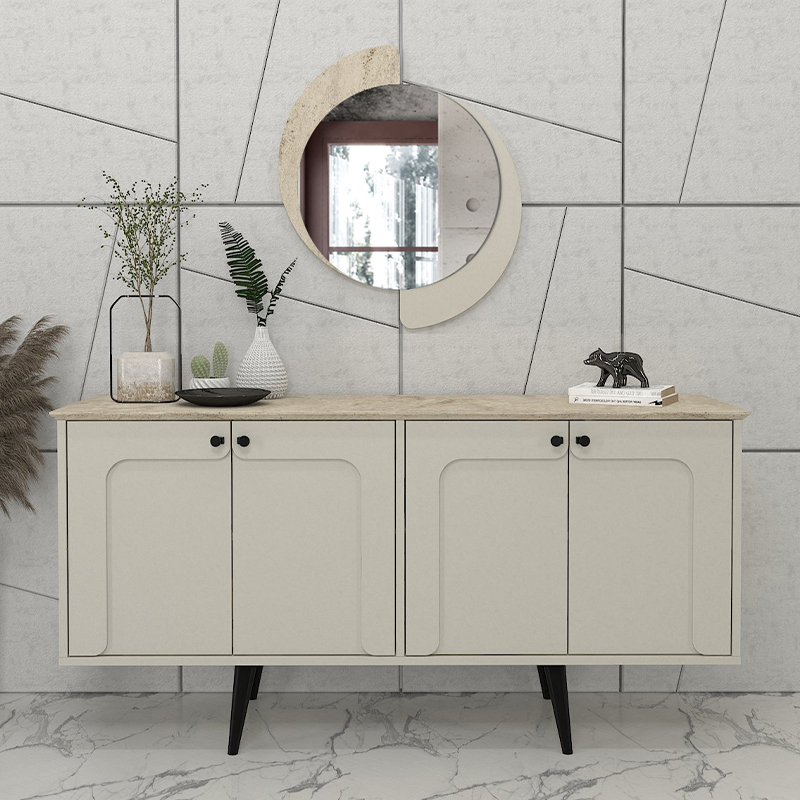 Καθρέπτης τοίχου Μegapap χρώμα sandstone - travertine 3