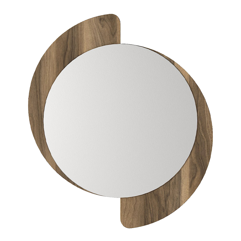 Καθρέπτης τοίχου Μegapap χρώμα καρυδί 4