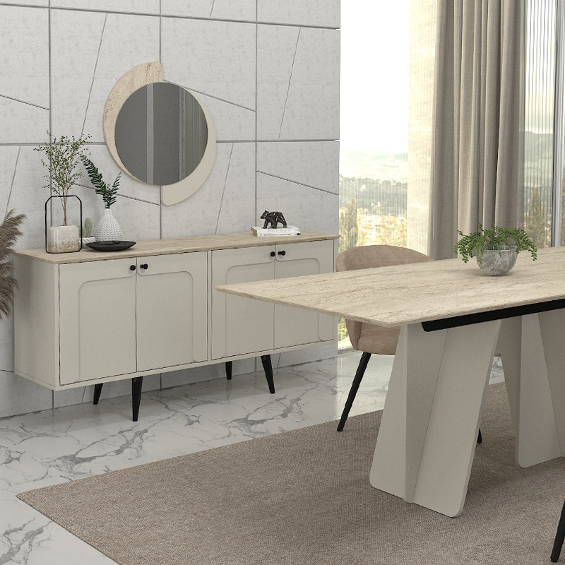 Μπουφές χρώμα sandstone - travertine 5