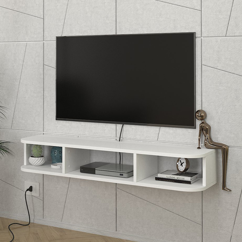 Έπιπλο τηλεόρασης επιτοίχιο με LED χρώμα λευκό 3
