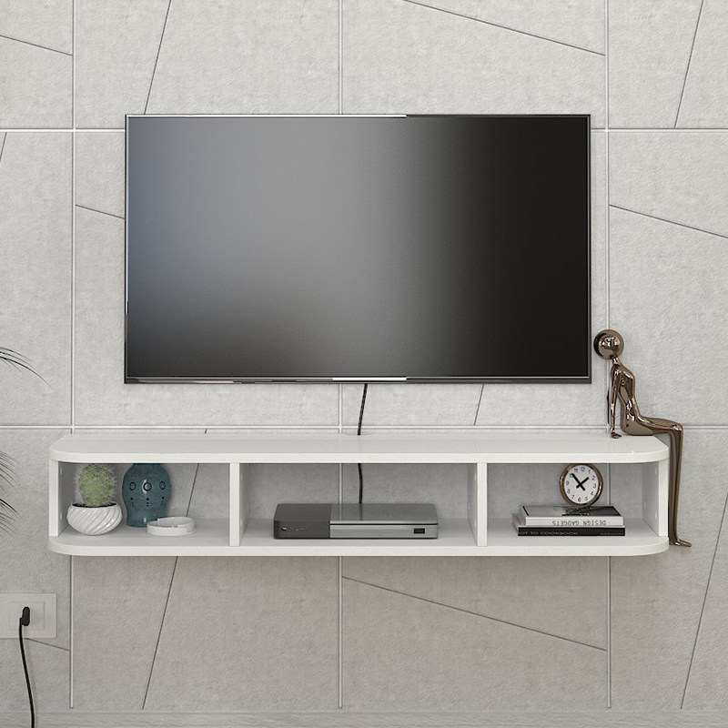 Έπιπλο τηλεόρασης επιτοίχιο με LED χρώμα λευκό 4