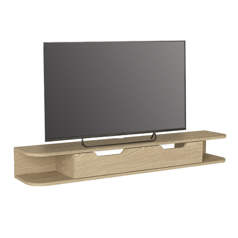 Έπιπλο τηλεόρασης επιτοίχιο με LED χρώμα oak 5