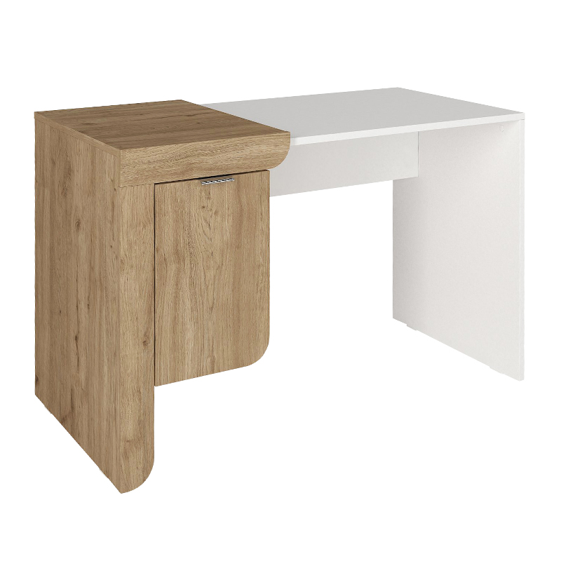 Γραφείο εργασίας χρώμα oak - λευκό 5