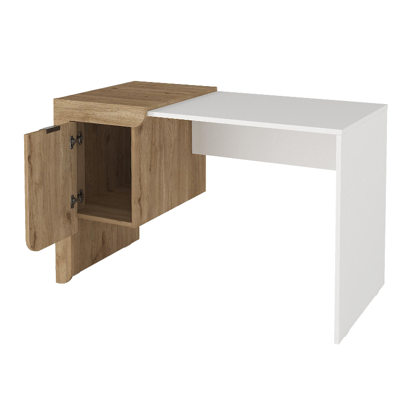 Γραφείο εργασίας χρώμα oak - λευκό 6