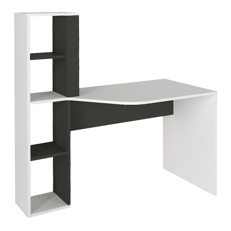 Γραφείο εργασίας χρώμα ανθρακί - λευκό 5