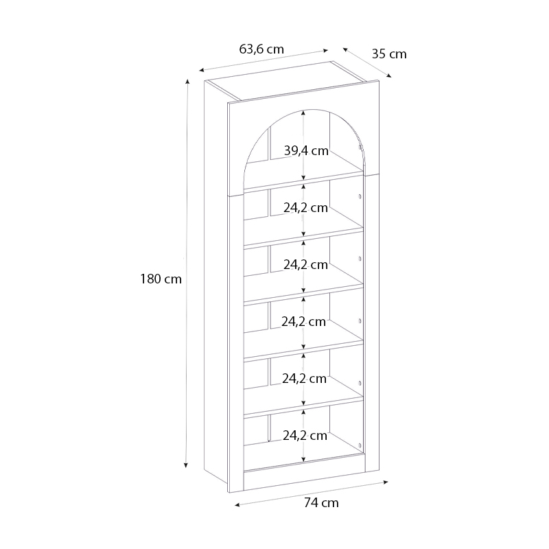 Βιβλιοθήκη χρώμα λευκό 6
