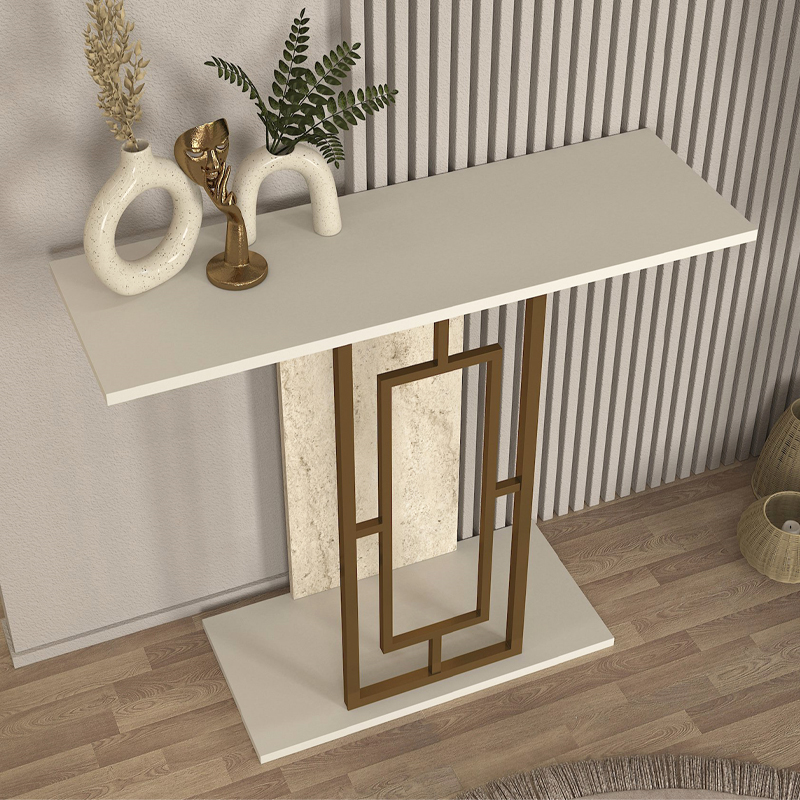 Κονσόλα χρώμα sandstone - travertine - χρυσό 3