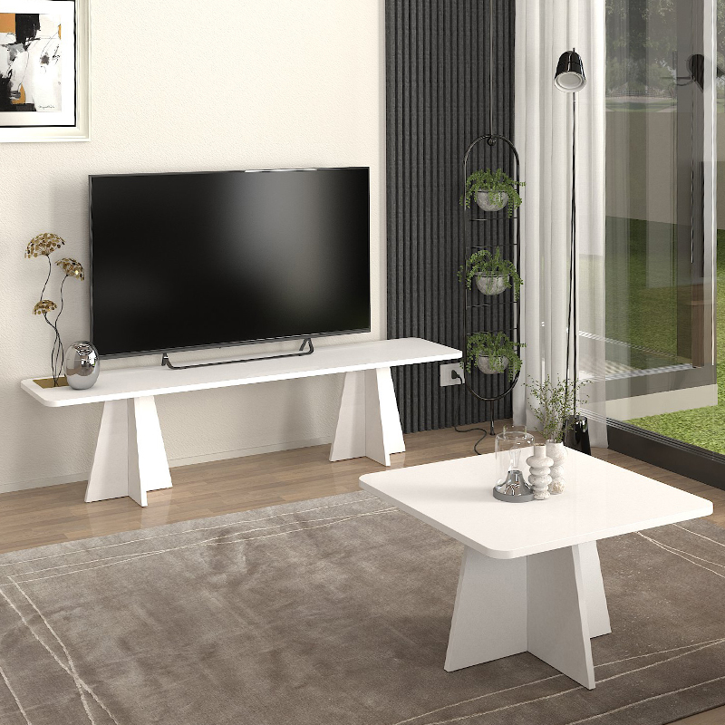 Έπιπλο τηλεόρασης χρώμα λευκό 4